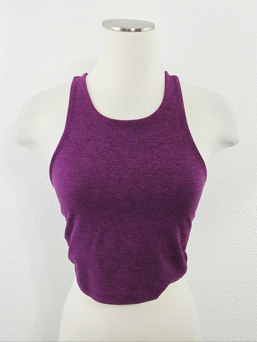 Beyond Yoga Refocus cropped tank top plum blackberry purple heather medium M
